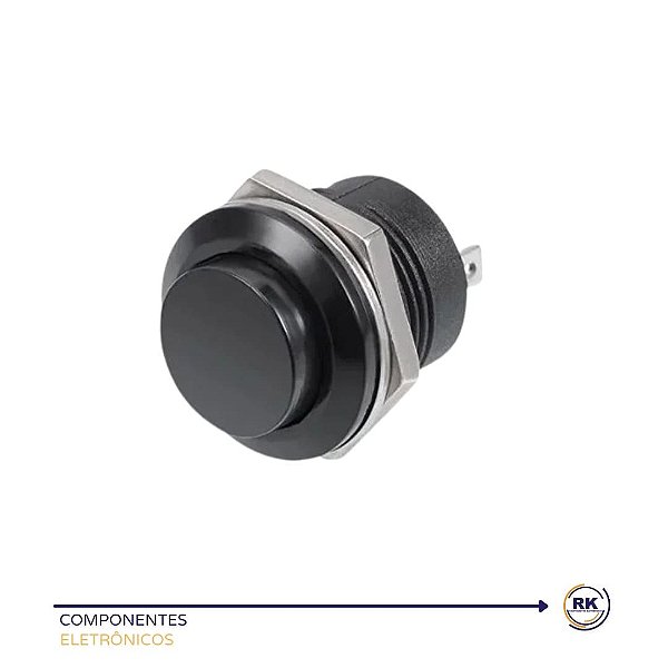 Chave Push Botton R13-507 S/Trava ( Preto ) 125VAC (6A) / 250VAC (3A)