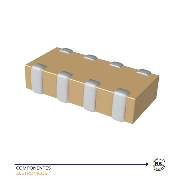 Rede de Capacitor Smd 1NF (4X1nf) X7R 10% 50V 1206 1000 pf