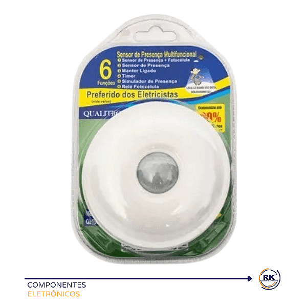 Sensor de Presença Sobrepor/embutir Teto 360g Qa19m