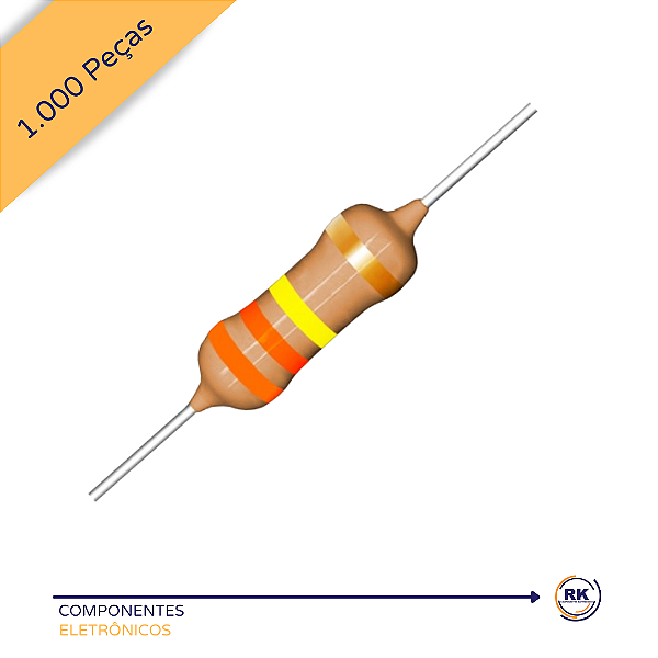 Resistor Filme Carbono 330k Cr25 1/4w 5% Kit 1.000 peças