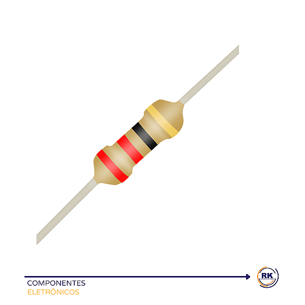 Resistor Filme Carbono 22r Cr25 1/4w 5%