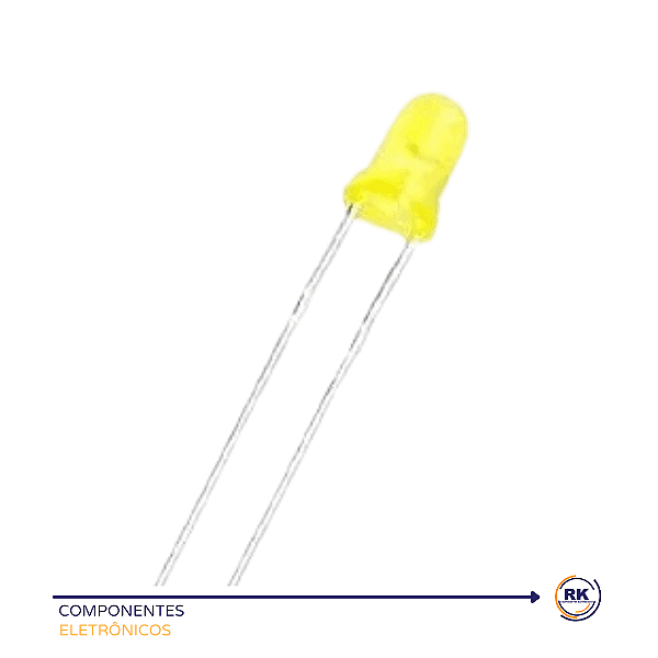 Led Amarelo 3mm Difuso