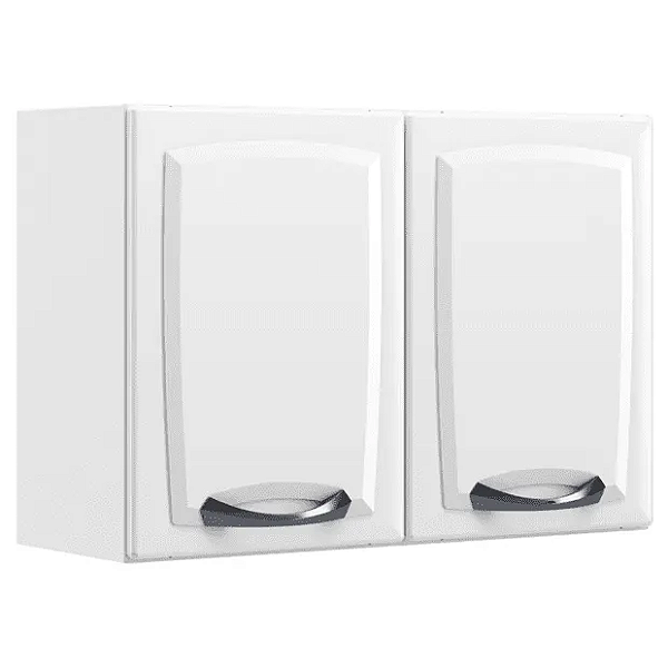 Armário Aéreo Itatiaia Aço 2 Portas Florença Branco Neve