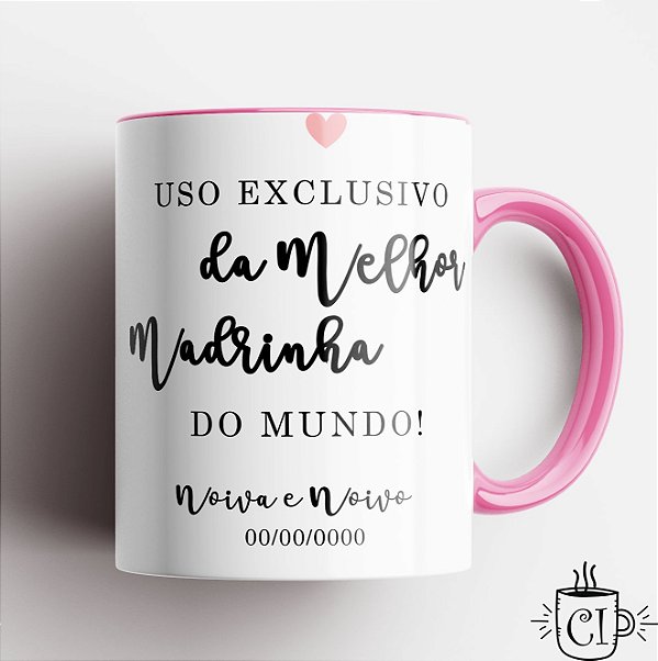 Caneca Personalizada Melhor Madrinha do Mundo