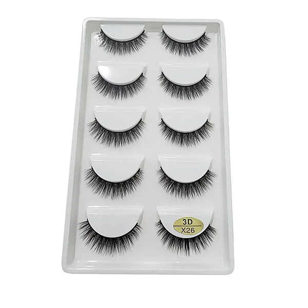Cartela de Cílios 5 pares 3D X26