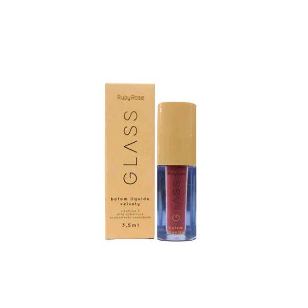 Batom Liquido Velvety Glass Cor BG03 Ruby Rose