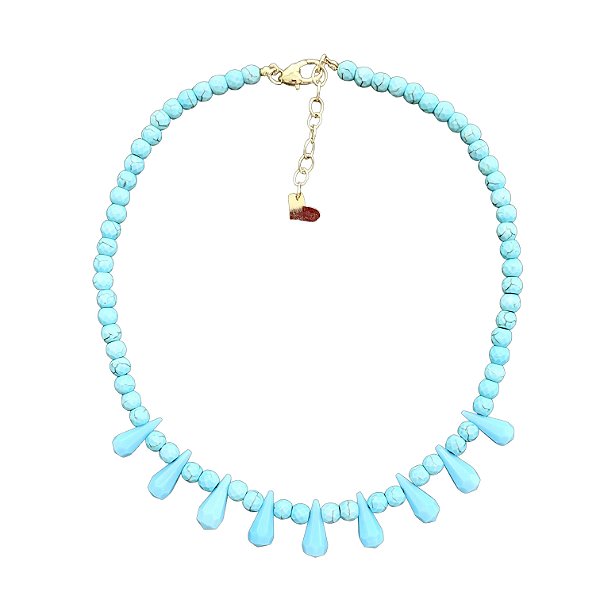 colar opaline gotas