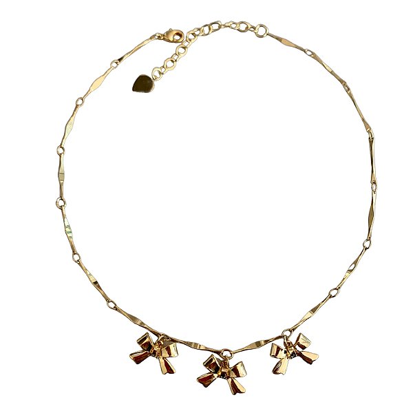 colar bow gold bambina
