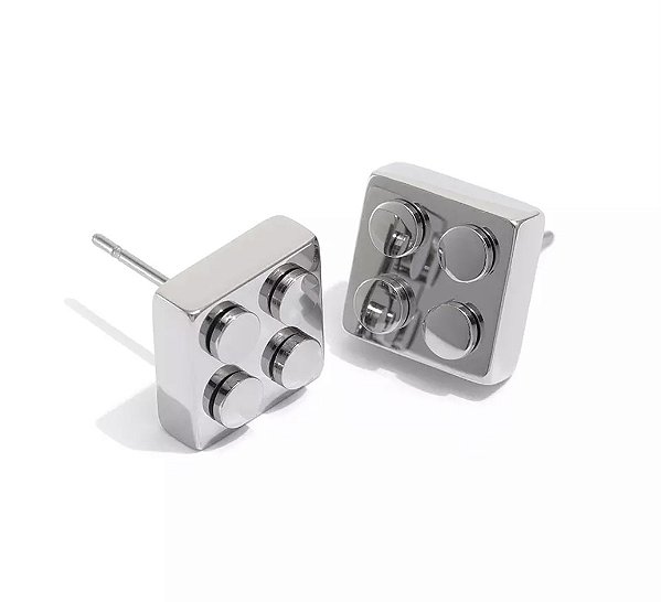 brinco bricks silver