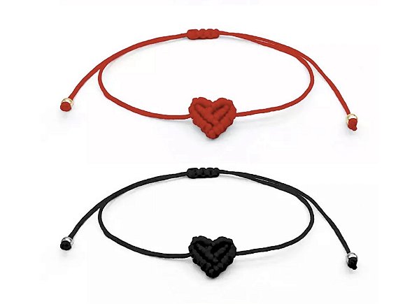 Dupla pulseirinha heart red/black