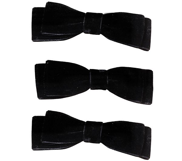 trio mini laço velvet black