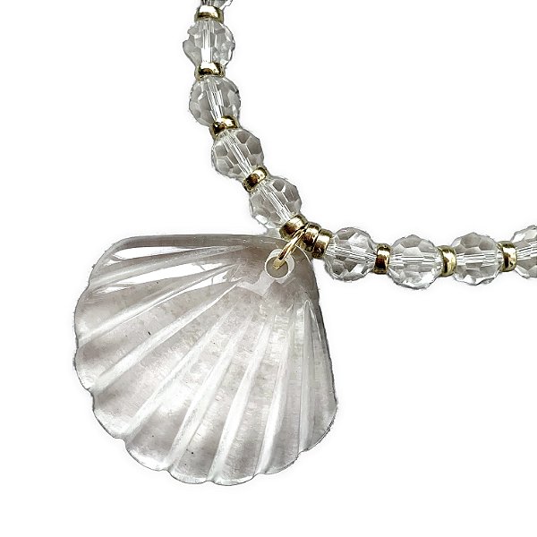 colar shell cristal