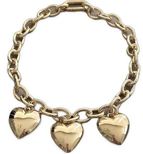 colar golden heart gold