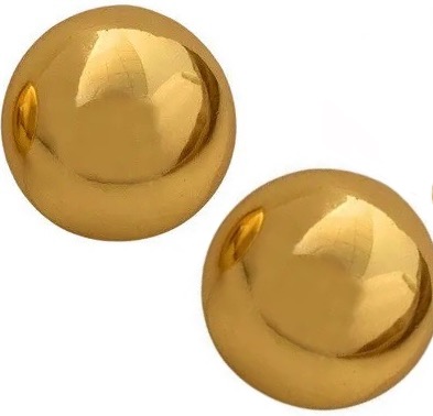 maxi brinco bola gold