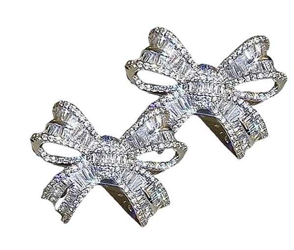 brinco bow diamond