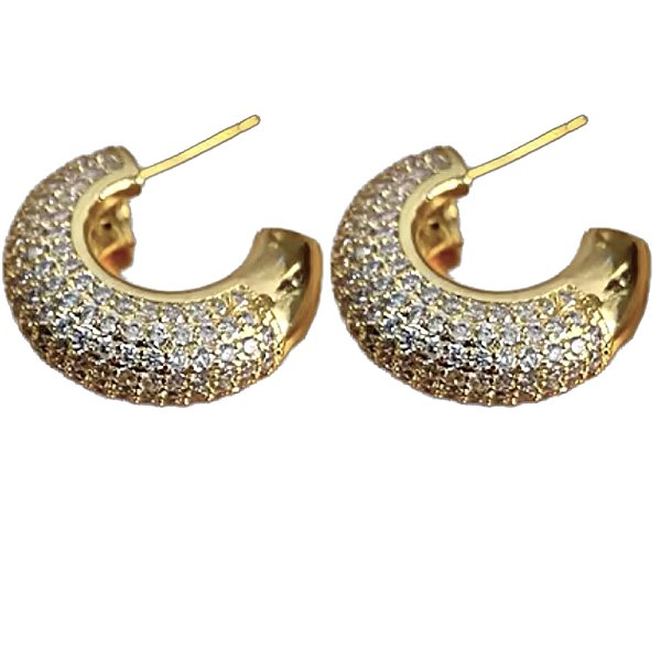argola diamond gold