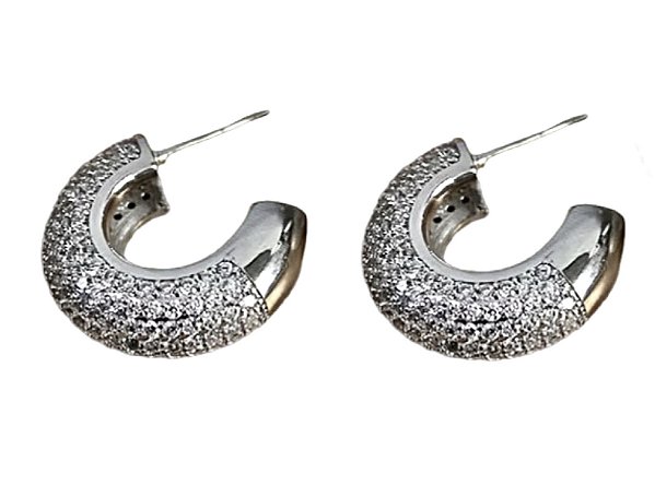 argola diamond silver