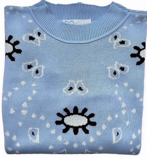 tricot love bandana azul claro