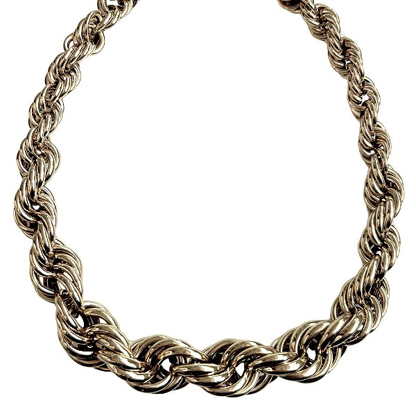 maxi colar torcido gold