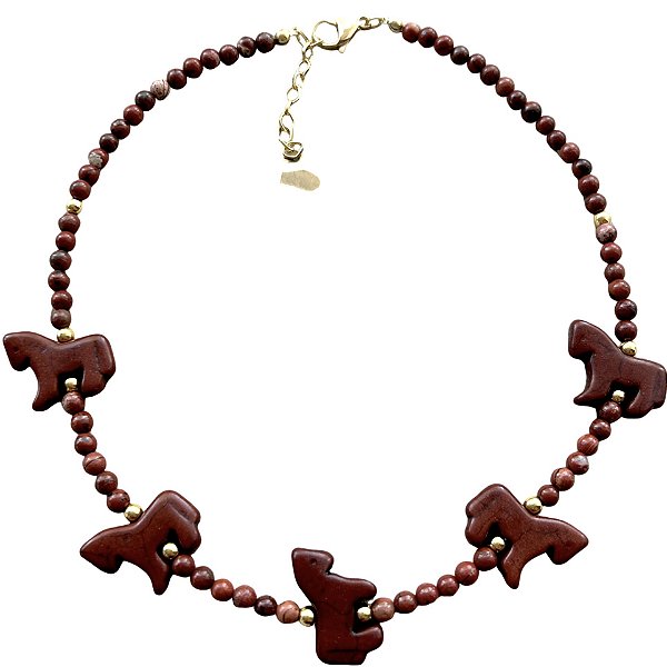 colar cavallino marrom
