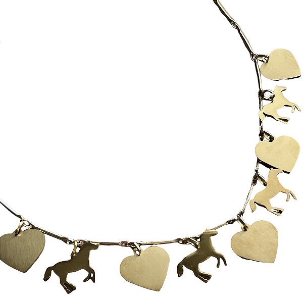 colar wild heart gold