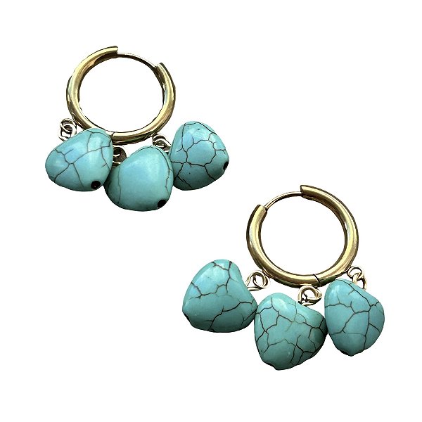argola hearts turqouise