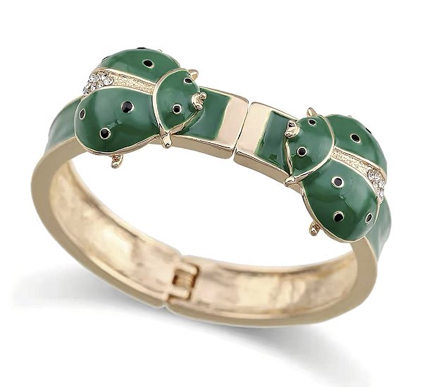 bracelete joaninha verde
