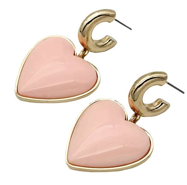 brinco pink heart