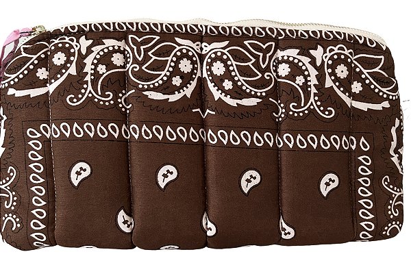 necessaire love bandana marrom