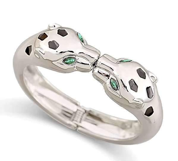 bracelete leopard silver