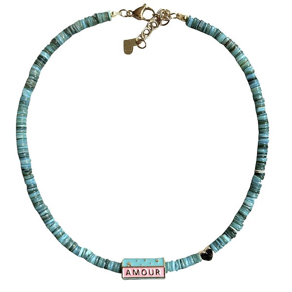 colar love turquoise
