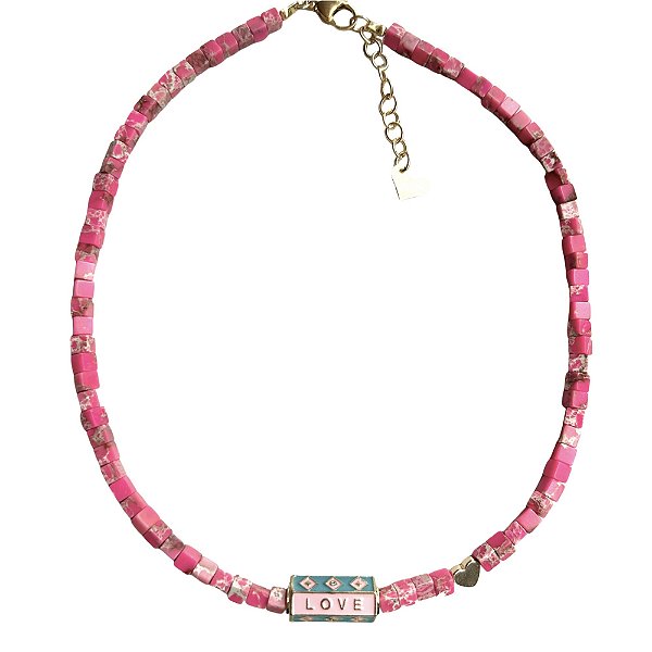 colar love pink