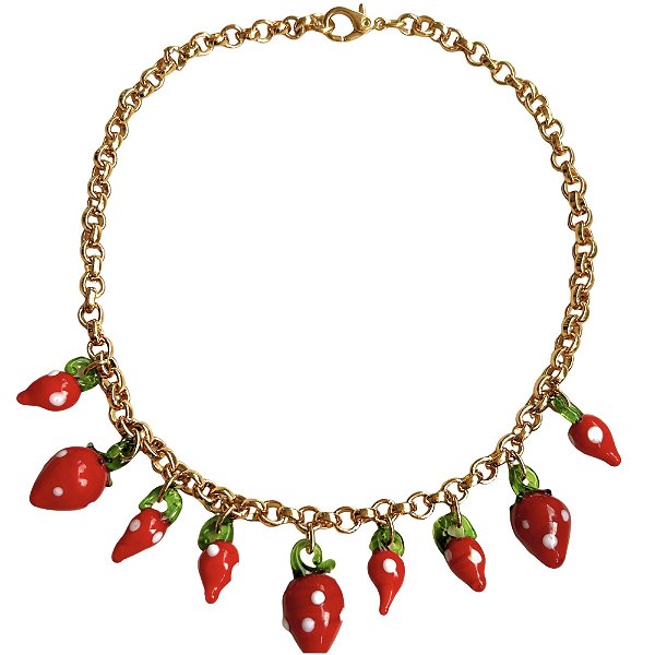 Colar strawberry murano