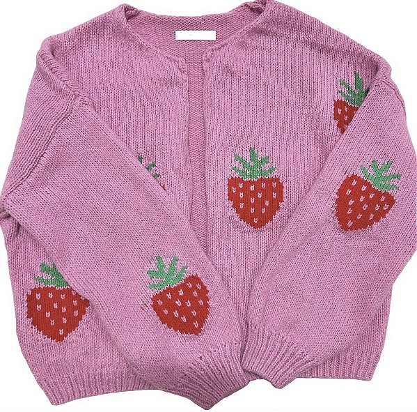 maxi cardigan strawberry pink