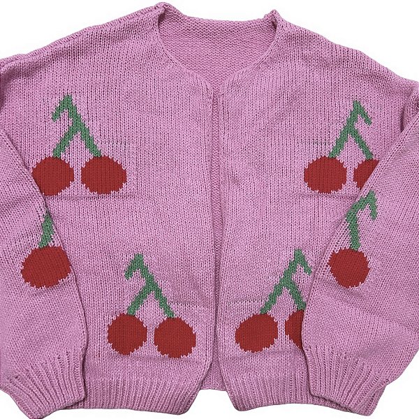 maxi cardigan cherry rosa