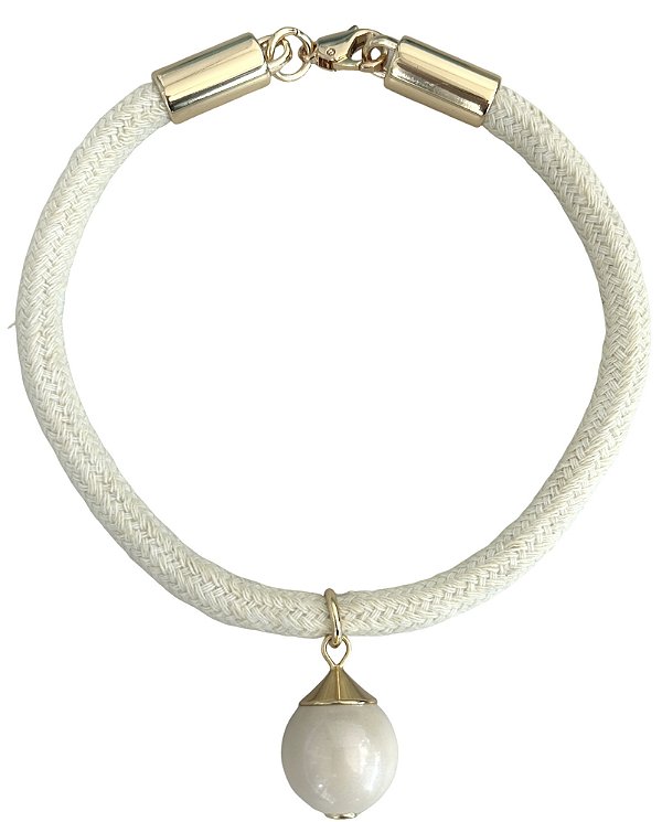 colar dot off white cordão off white