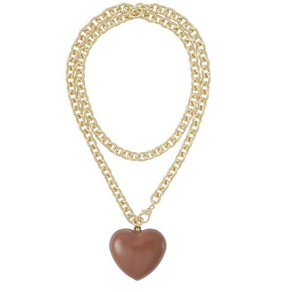 colar caramel heart longo