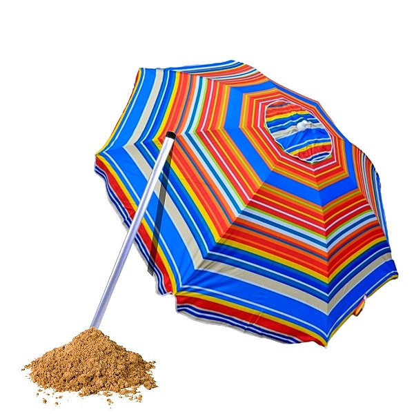 Guarda-sol Grande de Qualidade 2,4m Articulado Piscina Praia