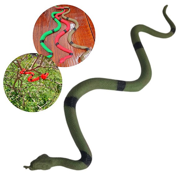 Cobra Realística Serpente Brinquedo Borracha Pegadinha Susto