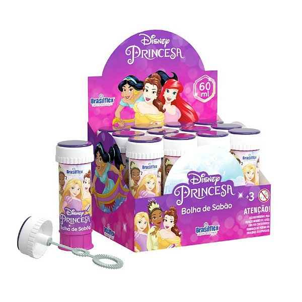 Bolinha De Sabão Princesas da Disney 12u Lembrancinha Festa