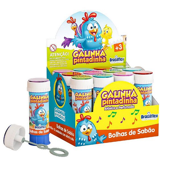 Bolinha De Sabão Galinha Pintadinha Lembrancinha C Jogo 12u