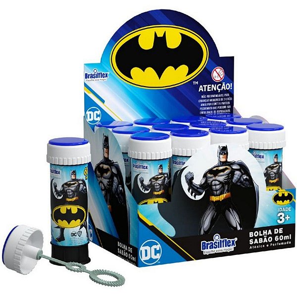 Bolinha De Sabão Batman Liga da Justiça 12u Lembrancinha Fes