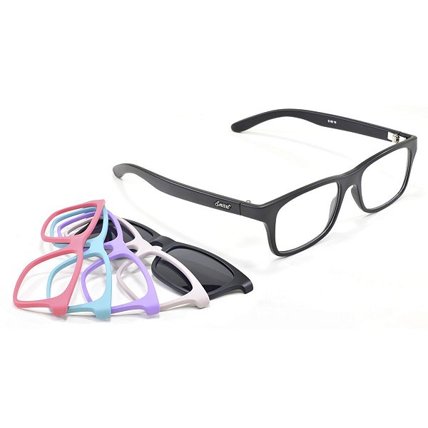 Armação Crianças Oculos Com Frentes Coloridas Smart 939 Kit6