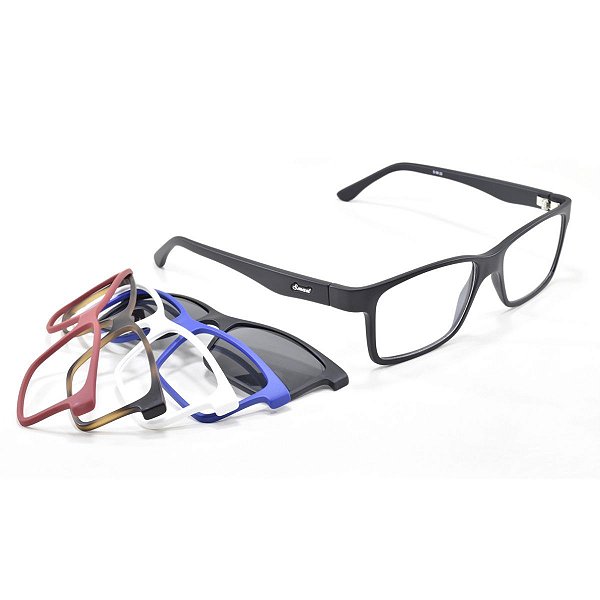 Oculos Troca Frente Clip On Armação Para Grau E Sol 930 kit7