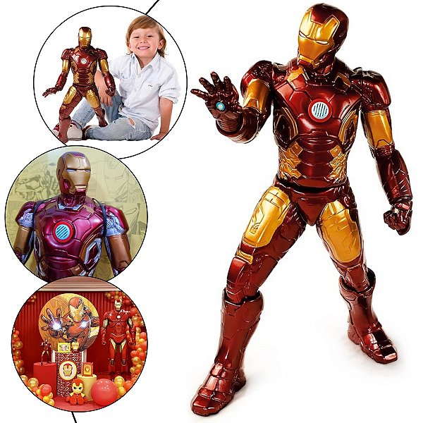 Homem De Ferro Boneco Gigante Vingador Com Som 50cm Marvel ref.0583