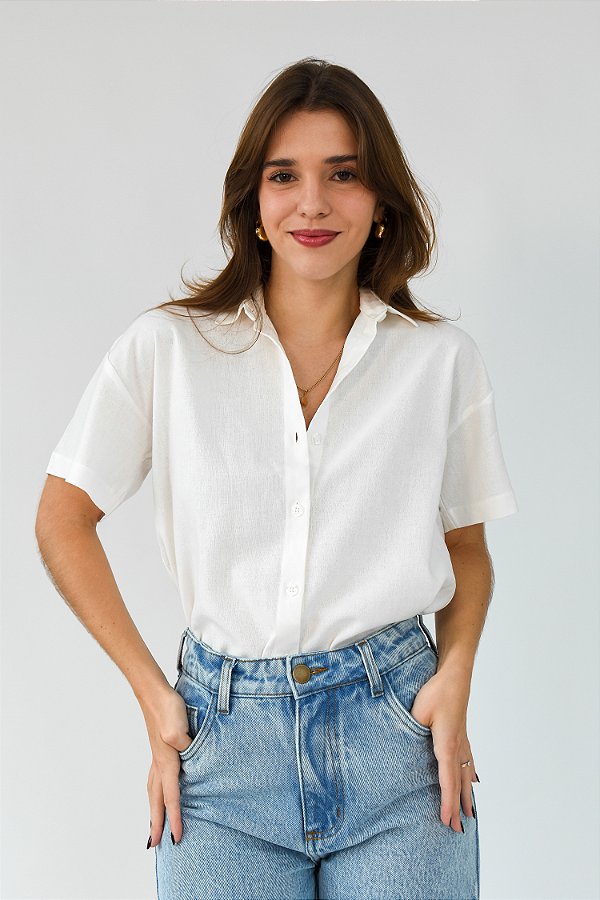 CAMISA LINHO OFF-WHITE CECÍLIA