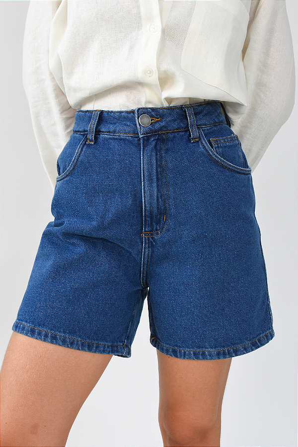 THE TIMELESS SHORT JEANS AZUL ESCURO