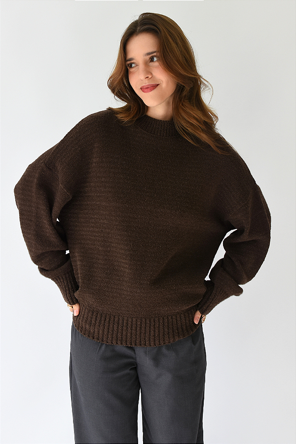 THE COMFY SWEATER MARROM