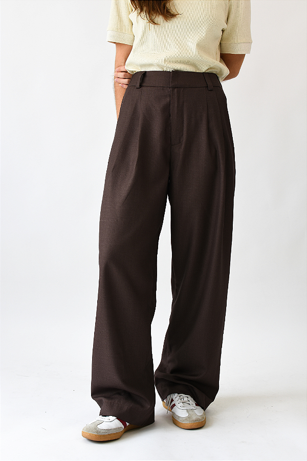 CALÇA ALFAIATARIA MARROM MOCHA