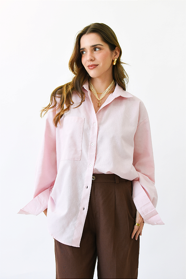 CAMISA ALGODÃO ROSA JULIA